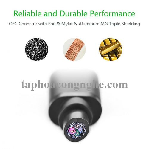 Ugreen 10884 3M màu Trắng Cáp tín hiệu nối dài USB 2.0 lõi thuần đồng US103 30010884